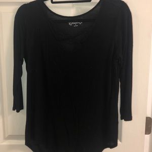 Black MUDD cross cross shirt